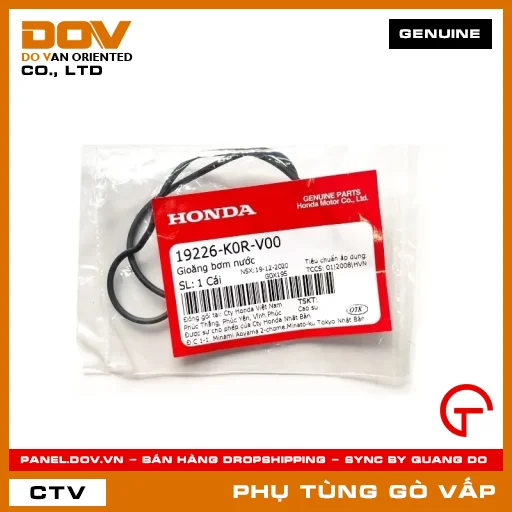 GIOĂNG (RON) BƠM NƯỚC MÃ PHỤ TÙNG 19226K0RV00 — 19226K0RV00