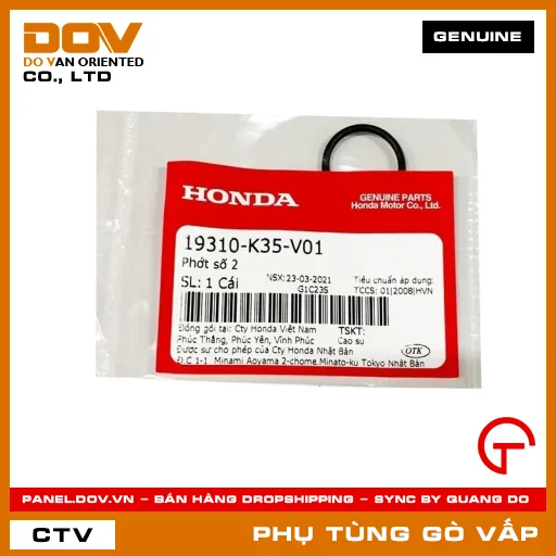 PHỚT SỐ 2 MÃ PHỤ TÙNG 19310K35V01 — 19310K35V01