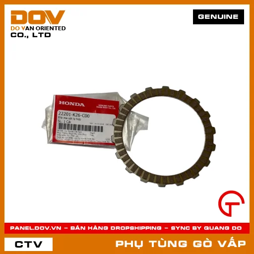 ĐĨA MA SÁT LY HỢP MÃ PHỤ TÙNG 22201K26C00 — 22201K26C00