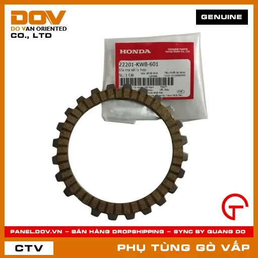 ĐĨA MA SÁT LY HỢP MÃ PHỤ TÙNG 22201KWB601 — 22201KWB601