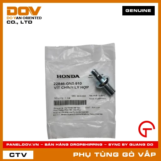 VÍT CHỈNH LY HỢP MÃ PHỤ TÙNG 22846GN5910 — 22846GN5910