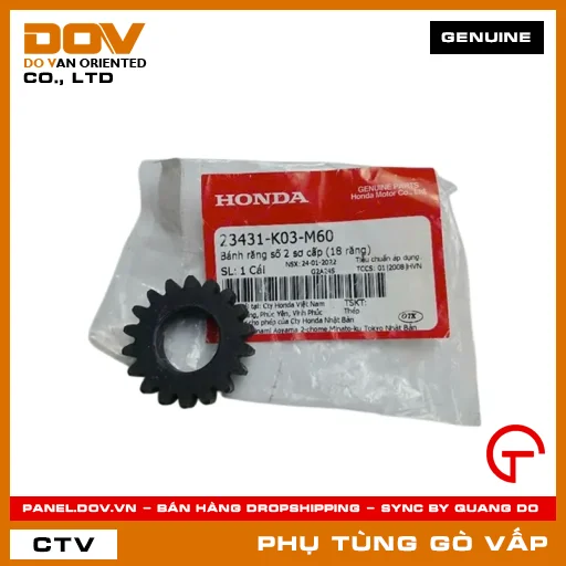 BÁNH RĂNG SỐ 2 SƠ CẤP (18 RĂNG) MÃ PHỤ TÙNG 23431K03M60 — 23431K03M60
