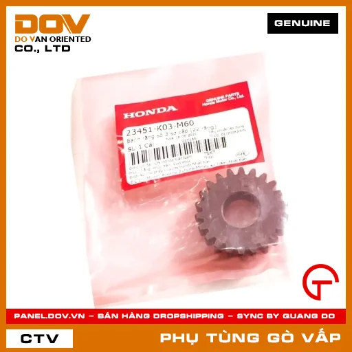 BÁNH RĂNG SỐ 3 SƠ CẤP (22 RĂNG) MÃ PHỤ TÙNG 23451K03M60 — 23451K03M60