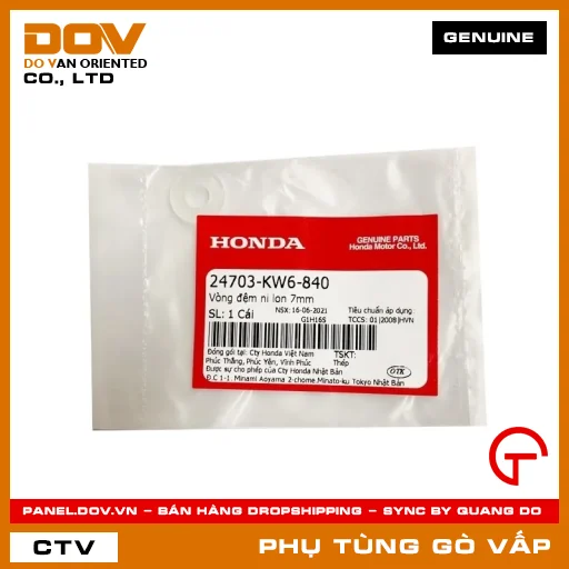 VÒNG ĐỆM NI LON 7MM MÃ PHỤ TÙNG 24703KW6840 — 24703KW6840