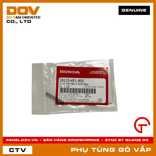 LÒ XO CHỐT ĐẨY BI KHỞI ĐỘNG (ĐỀ) MÃ PHỤ TÙNG 28125KFL850 — 28125KFL850