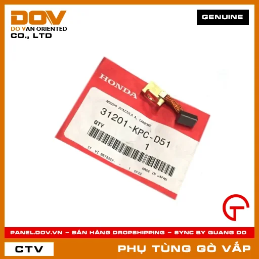 CHỔI THAN A MÔ TƠ ĐỀ MÃ PHỤ TÙNG 31201KPCD51 — 31201KPCD51