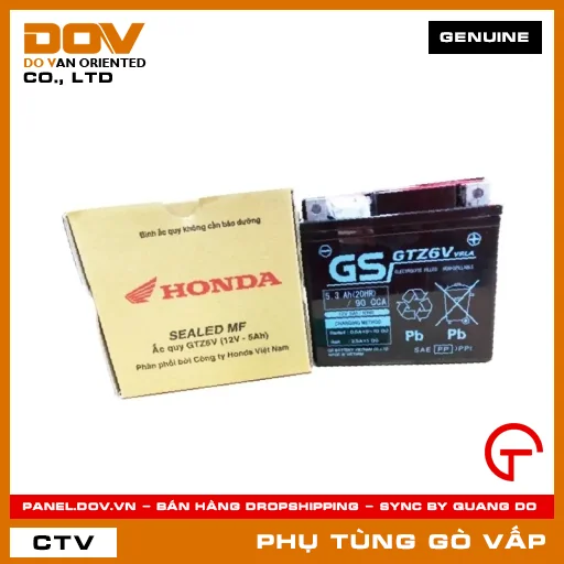 BÌNH ẮC QUY GTZ6V MÃ PHỤ TÙNG 31500K01901 — 31500K01901