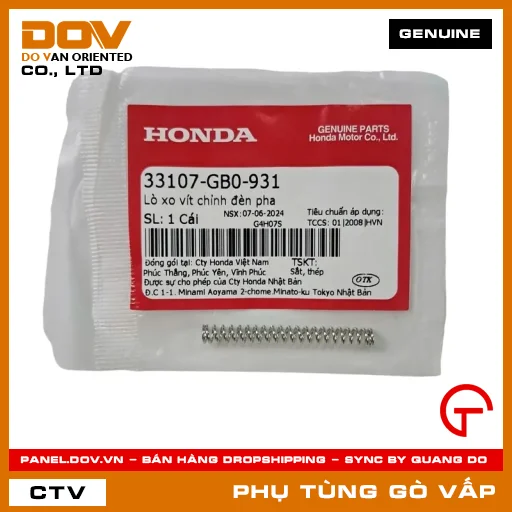 LÒ XO VÍT CHỈNH ĐÈN PHA MÃ PHỤ TÙNG 33107GB0931 — 33107GB0931
