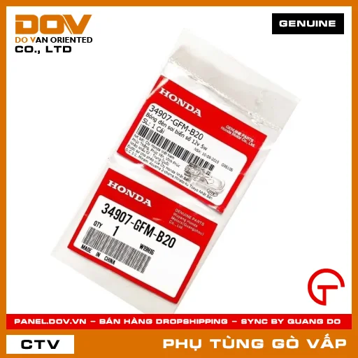BÓNG ĐÈN SOI BIỂN SỐ 12V 5W MÃ PHỤ TÙNG 34907GFMB20 — 34907GFMB20