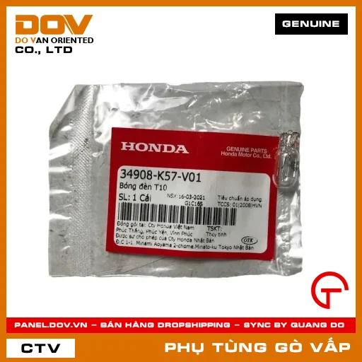 BÓNG ĐÈN T10 MÃ PHỤ TÙNG 34908K57V01 — 34908K57V01