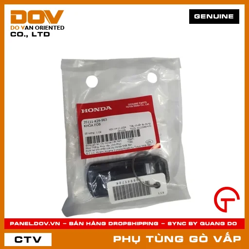 KHÓA FOB MÃ PHỤ TÙNG 35111K29963 — 35111K29963