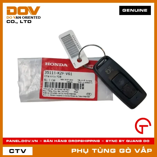 CHÌA KHÓA FOB MÃ PHỤ TÙNG 35111K2PV61 — 35111K2PV61