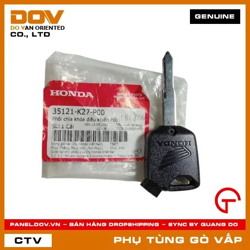 PHÔI CHÌA KHÓA ĐIỀU KHIỂN P00 MÃ PHỤ TÙNG 35121K27P00 — 35121K27P00