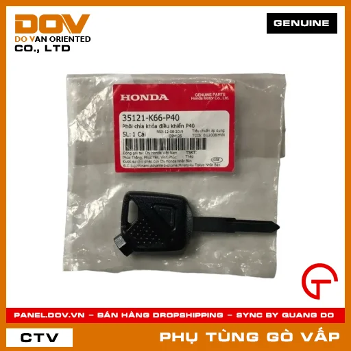 PHÔI CHÌA KHÓA ĐIỀU KHIỂN P40 MÃ PHỤ TÙNG 35121K66P40 — 35121K66P40