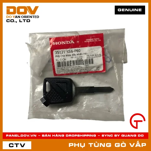 PHÔI CHÌA KHÓA ĐIỀU KHIỂN P60 MÃ PHỤ TÙNG 35121K66P60 — 35121K66P60