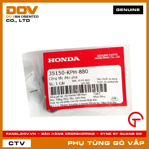 CÔNG TẮC ĐÈN PHA MÃ PHỤ TÙNG 35150KPH880 — 35150KPH880