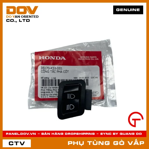 CÔNG TẮC PHA CỐT MÃ PHỤ TÙNG 35170K53D01 — 35170K53D01