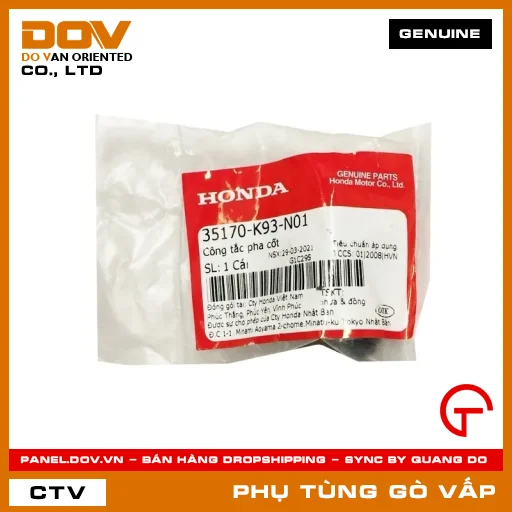 CÔNG TẮC PHA CỐT MÃ PHỤ TÙNG 35170K93N01 — 35170K93N01