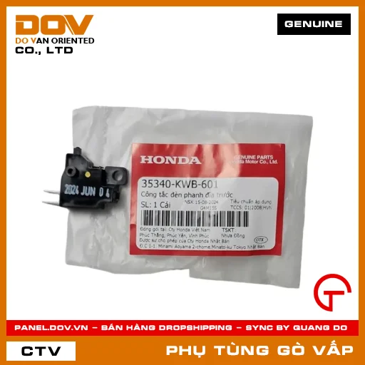 CÔNG TẮC ĐÈN PHANH ĐĨA TRƯỚC MÃ PHỤ TÙNG 35340KWB601 — 35340KWB601
