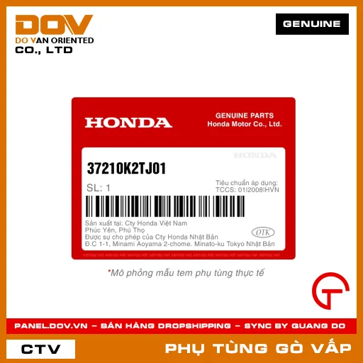 CỤM ĐỒNG HỒ CONTERMET MÃ PHỤ TÙNG 37210K2TJ01 — 37210K2TJ01