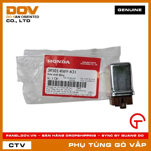 RƠLE KHỞI ĐỘNG (ĐỀ) MÃ PHỤ TÙNG 38501KWYA31 — 38501KWYA31
