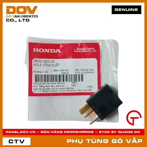 RƠLE CÔNG SUẤT MÃ PHỤ TÙNG 38502GGZJ01 — 38502GGZJ01