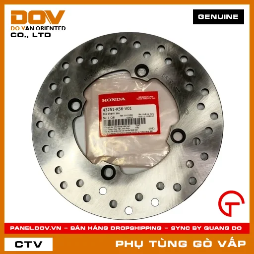 ĐĨA THẮNG SAU MÃ PHỤ TÙNG 43251K56V01 — 43251K56V01