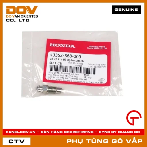 VÍT XẢ KHÍ BỘ NGÀM PHANH MÃ PHỤ TÙNG 43352568003 — 43352568003