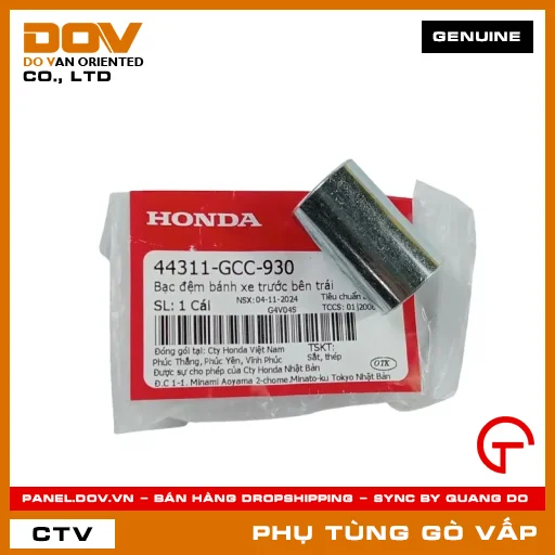 BẠC ĐỆM BÁNH XE TRƯỚC BÊN TRÁI MÃ PHỤ TÙNG 44311GCC930 — 44311GCC930