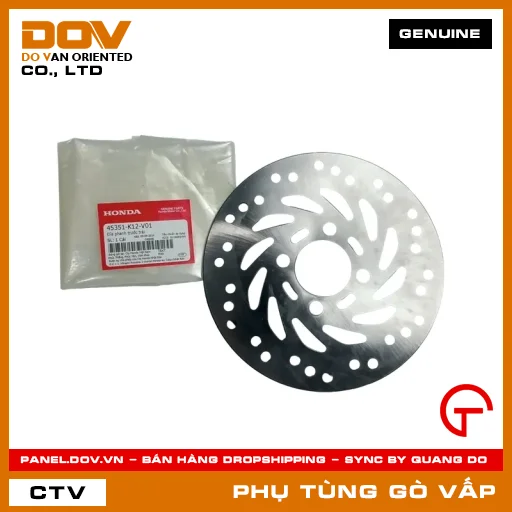 ĐĨA THẮNG TRƯỚC TRÁI MÃ PHỤ TÙNG 45351K12V01 — 45351K12V01