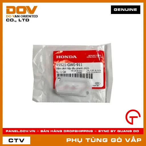 ĐỆM CÁCH XY-LANH PHANH MÃ PHỤ TÙNG 45521GW0911 — 45521GW0911