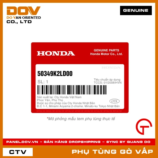 LOADING... MÃ PHỤ TÙNG 50349K2LD00 — 50349K2LD00