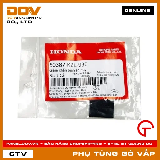 GIẢM CHẤN BÌNH ẮC QUY MÃ PHỤ TÙNG 50387KZL930 — 50387KZL930