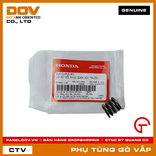 LÒ XO HỒI PHỤC PHUỘC - THỤT TRƯỚC MÃ PHỤ TÙNG 51412GN5901 — 51412GN5901