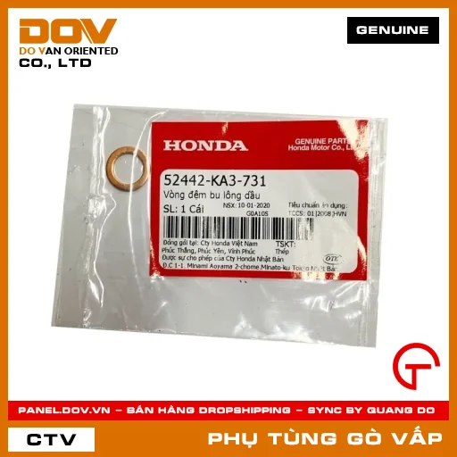 VÒNG ĐỆM BU LÔNG DẦU MÃ PHỤ TÙNG 52442KA3731 — 52442KA3731