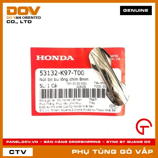 NÚT BỊT BU LÔNG CHÌM 8MM MÃ PHỤ TÙNG 53132K97T00 — 53132K97T00