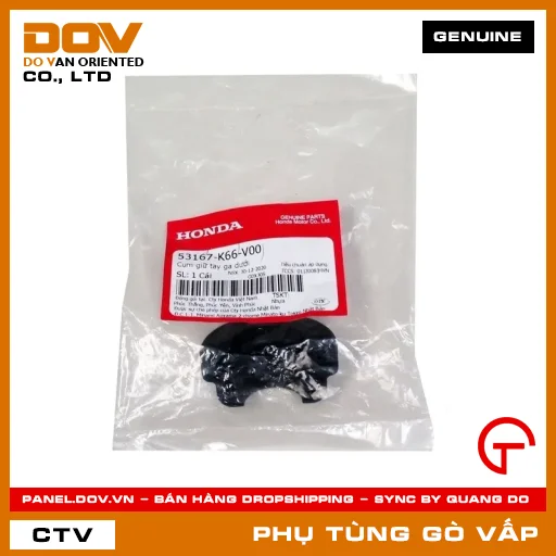 CỤM GIỮ TAY GA DƯỚI MÃ PHỤ TÙNG 53167K66V00 — 53167K66V00