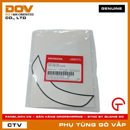TEM CHẮN BÙN TRƯỚC MÃ PHỤ TÙNG 61105K12910 — 61105K12910