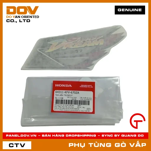 TEM YẾM *R150CU* MÃ PHỤ TÙNG 64311KFV670ZA — 64311KFV670ZA
