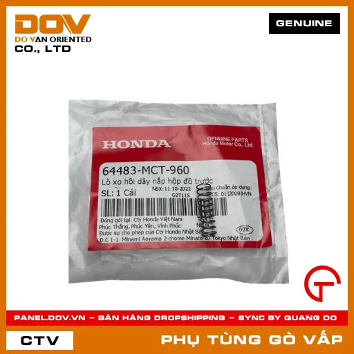 LÒ XO HỒI DÂY NẮP HỘP ĐỒ TRƯỚC MÃ PHỤ TÙNG 64483MCT960 — 64483MCT960
