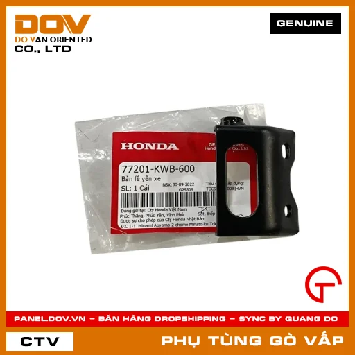 BẢN LỀ YÊN XE MÃ PHỤ TÙNG 77201KWB600 — 77201KWB600