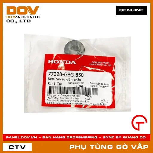 ĐỆM CAO SU GIẢM CHẤN MÃ PHỤ TÙNG 77228GBG850 — 77228GBG850