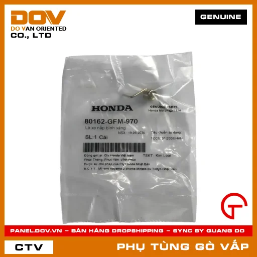 LÒ XO NẮP BÌNH XĂNG MÃ PHỤ TÙNG 80162GFM970 — 80162GFM970