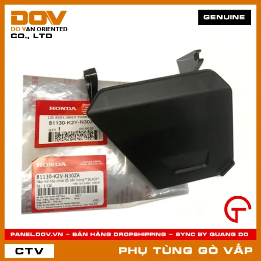 NẮP MỞ HỘP CHỨA ĐỒ BÊN TRONG*TBLACK* MÃ PHỤ TÙNG 81130K2VN30ZA — 81130K2VN30ZA