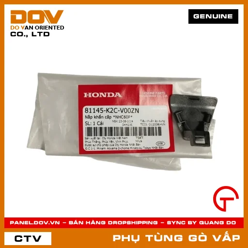 NẮP KHẨN CẤP *NHC60P* MÃ PHỤ TÙNG 81145K2CV00ZN — 81145K2CV00ZN