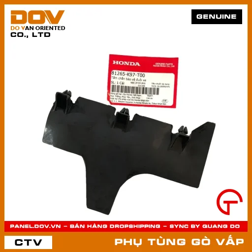TẤM CHẮN BẢO VỆ ĐUÔI XE MÃ PHỤ TÙNG 81265K97T00 — 81265K97T00