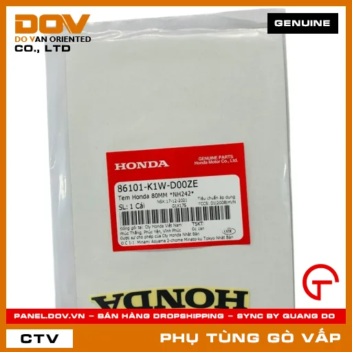 TEM HONDA 80MM *NH242* MÃ PHỤ TÙNG 86101K1WD00ZE — 86101K1WD00ZE