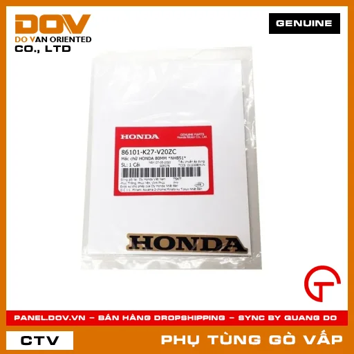 MÁC CHỮ HONDA 80MM *NHB51* MÃ PHỤ TÙNG 86101K27V20ZC — 86101K27V20ZC