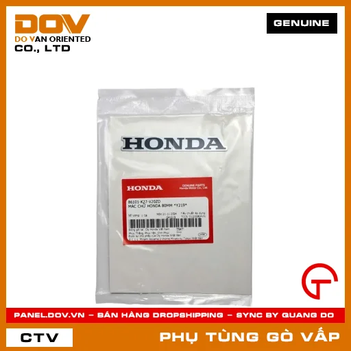 MÁC CHỮ HONDA 80MM *Y219* MÃ PHỤ TÙNG 86101K27V20ZD — 86101K27V20ZD