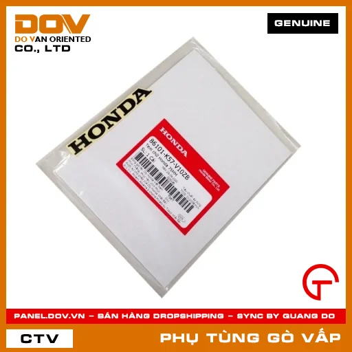 TEM CHỮ HONDA 75MM MÃ PHỤ TÙNG 86101K57V10ZB — 86101K57V10ZB